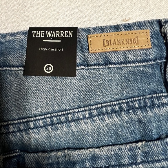 Blank NYC NWT The Warren high rise shorts size 28 - Picture 9 of 9